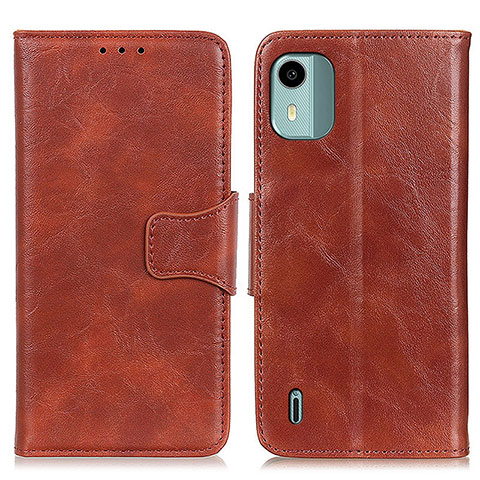 Coque Portefeuille Livre Cuir Etui Clapet M02L pour Nokia C12 Marron