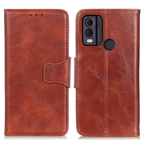 Coque Portefeuille Livre Cuir Etui Clapet M02L pour Nokia C22 Marron