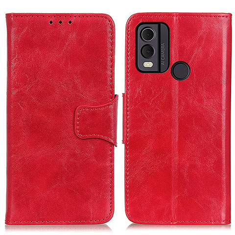 Coque Portefeuille Livre Cuir Etui Clapet M02L pour Nokia C22 Rouge