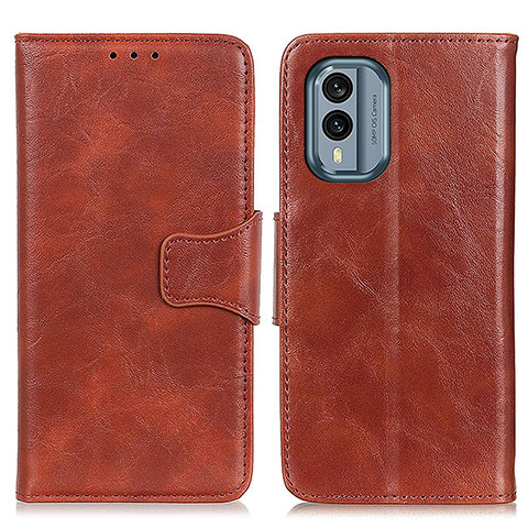 Coque Portefeuille Livre Cuir Etui Clapet M02L pour Nokia X30 5G Marron