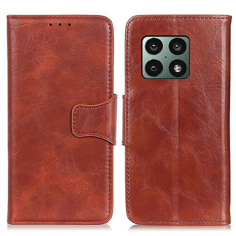 Coque Portefeuille Livre Cuir Etui Clapet M02L pour OnePlus 10 Pro 5G Marron