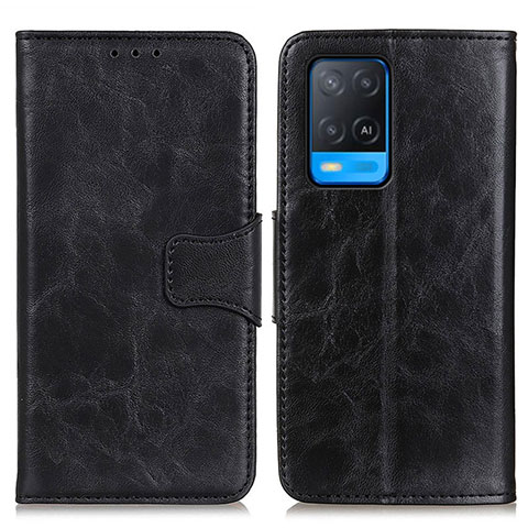 Coque Portefeuille Livre Cuir Etui Clapet M02L pour Oppo A54 4G Noir