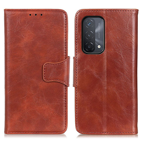 Coque Portefeuille Livre Cuir Etui Clapet M02L pour Oppo A54 5G Marron