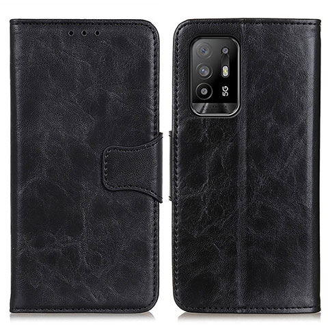 Coque Portefeuille Livre Cuir Etui Clapet M02L pour Oppo F19 Pro+ Plus 5G Noir