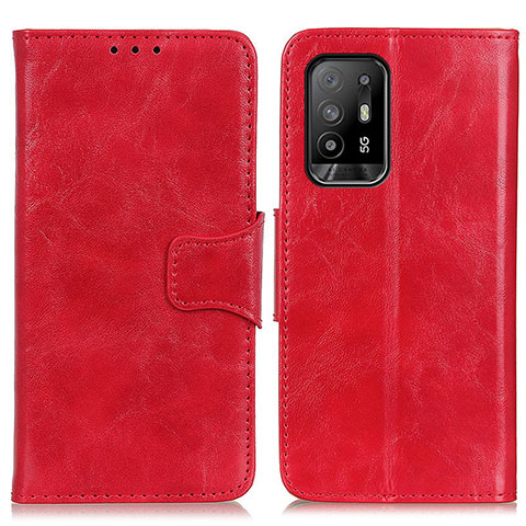 Coque Portefeuille Livre Cuir Etui Clapet M02L pour Oppo F19 Pro+ Plus 5G Rouge