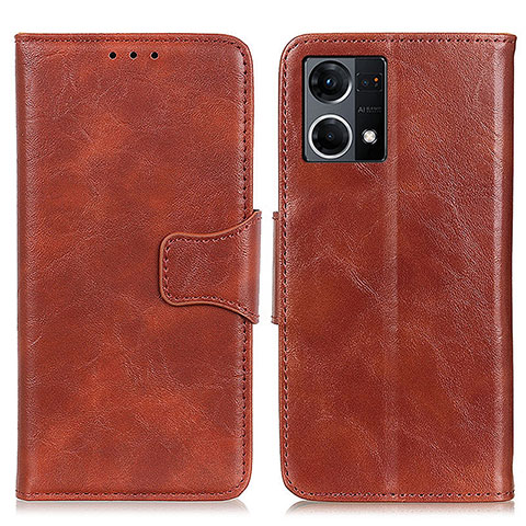 Coque Portefeuille Livre Cuir Etui Clapet M02L pour Oppo F21 Pro 4G Marron