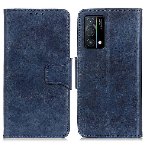 Coque Portefeuille Livre Cuir Etui Clapet M02L pour Oppo K9 5G Bleu