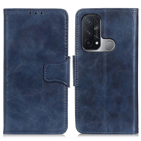 Coque Portefeuille Livre Cuir Etui Clapet M02L pour Oppo Reno5 A Bleu