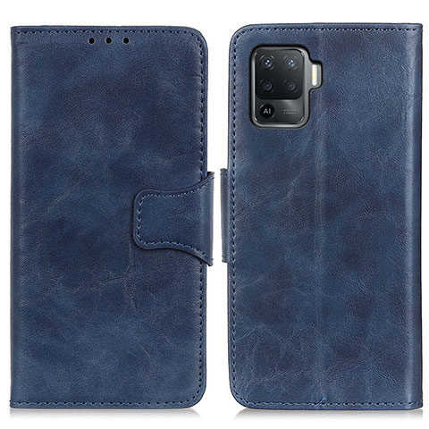 Coque Portefeuille Livre Cuir Etui Clapet M02L pour Oppo Reno5 Lite Bleu