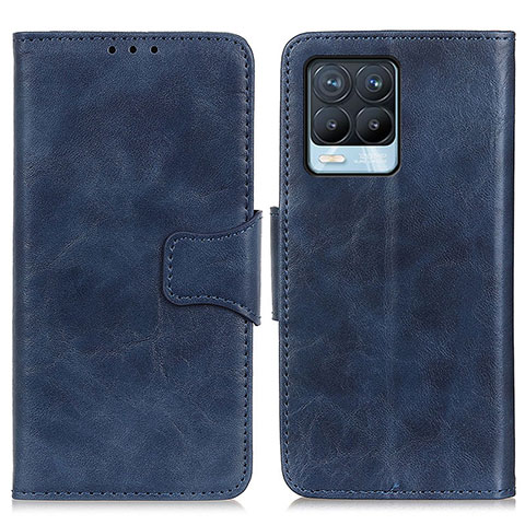 Coque Portefeuille Livre Cuir Etui Clapet M02L pour Realme 8 4G Bleu