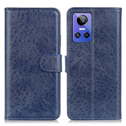 Coque Portefeuille Livre Cuir Etui Clapet M02L pour Realme GT Neo3 5G Bleu