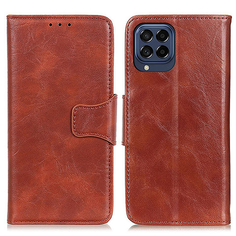 Coque Portefeuille Livre Cuir Etui Clapet M02L pour Samsung Galaxy M53 5G Marron