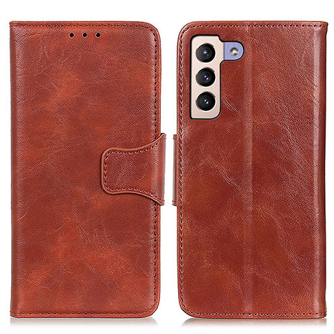 Coque Portefeuille Livre Cuir Etui Clapet M02L pour Samsung Galaxy S21 5G Marron