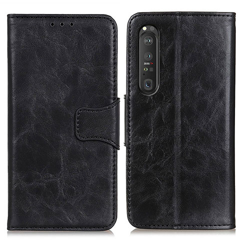 Coque Portefeuille Livre Cuir Etui Clapet M02L pour Sony Xperia 1 III Noir