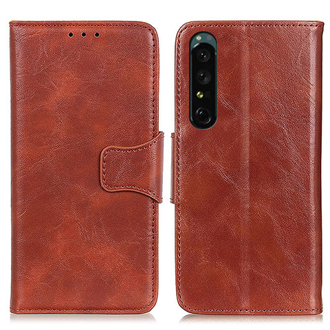 Coque Portefeuille Livre Cuir Etui Clapet M02L pour Sony Xperia 1 IV Marron