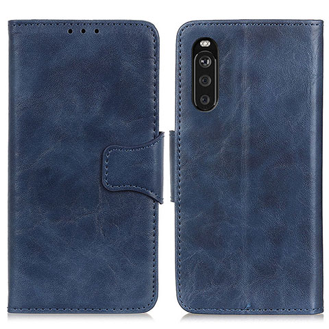 Coque Portefeuille Livre Cuir Etui Clapet M02L pour Sony Xperia 10 III SOG04 Bleu