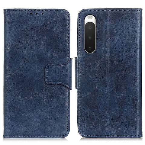 Coque Portefeuille Livre Cuir Etui Clapet M02L pour Sony Xperia 10 IV SO-52C Bleu