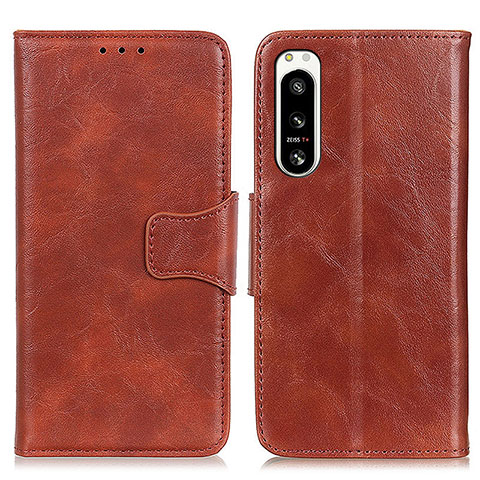 Coque Portefeuille Livre Cuir Etui Clapet M02L pour Sony Xperia 5 IV Marron