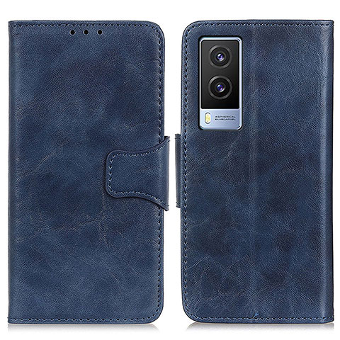 Coque Portefeuille Livre Cuir Etui Clapet M02L pour Vivo V21e 5G Bleu