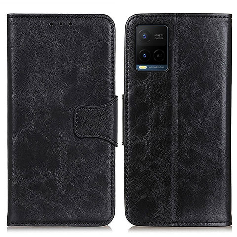 Coque Portefeuille Livre Cuir Etui Clapet M02L pour Vivo Y21a Noir