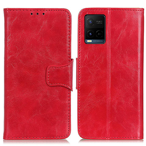 Coque Portefeuille Livre Cuir Etui Clapet M02L pour Vivo Y21a Rouge