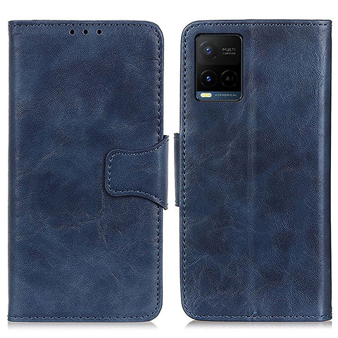 Coque Portefeuille Livre Cuir Etui Clapet M02L pour Vivo Y21t Bleu