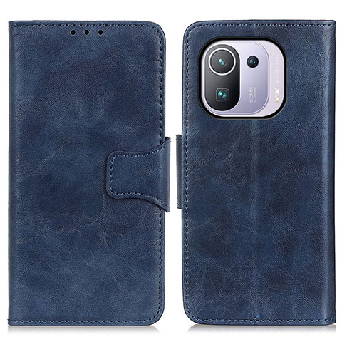 Coque Portefeuille Livre Cuir Etui Clapet M02L pour Xiaomi Mi 11 Pro 5G Bleu