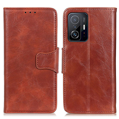 Coque Portefeuille Livre Cuir Etui Clapet M02L pour Xiaomi Mi 11T 5G Marron