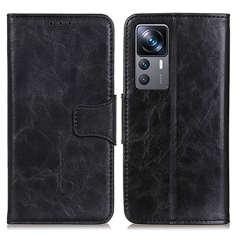 Coque Portefeuille Livre Cuir Etui Clapet M02L pour Xiaomi Mi 12T 5G Noir