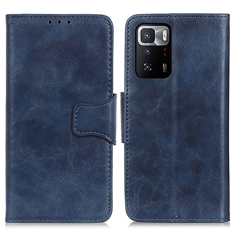 Coque Portefeuille Livre Cuir Etui Clapet M02L pour Xiaomi Poco X3 GT 5G Bleu