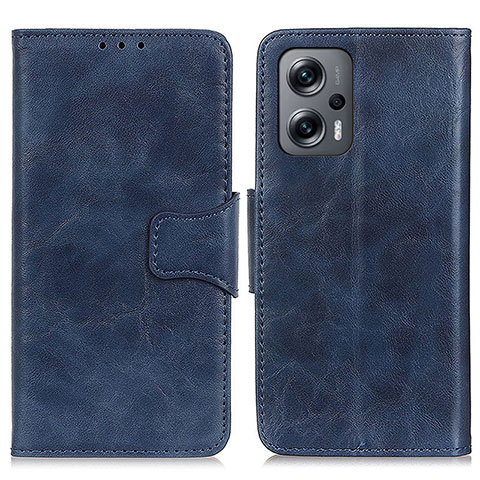 Coque Portefeuille Livre Cuir Etui Clapet M02L pour Xiaomi Poco X4 GT 5G Bleu