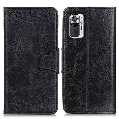 Coque Portefeuille Livre Cuir Etui Clapet M02L pour Xiaomi Redmi Note 10 Pro 4G Noir