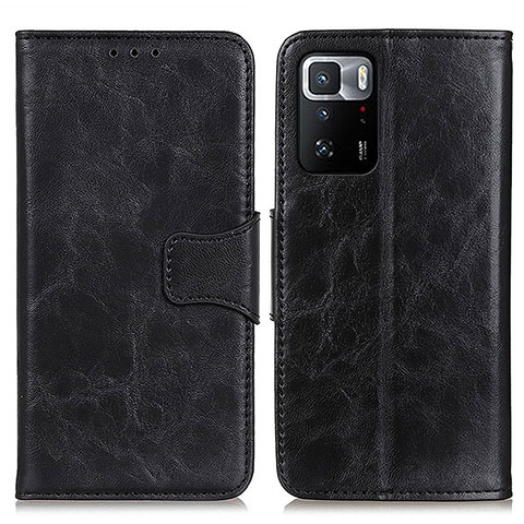 Coque Portefeuille Livre Cuir Etui Clapet M02L pour Xiaomi Redmi Note 10 Pro 5G Noir