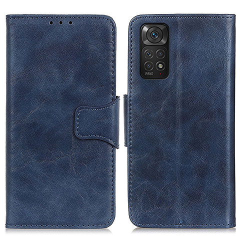 Coque Portefeuille Livre Cuir Etui Clapet M02L pour Xiaomi Redmi Note 11 4G (2022) Bleu