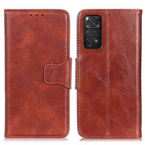 Coque Portefeuille Livre Cuir Etui Clapet M02L pour Xiaomi Redmi Note 11 4G (2022) Marron