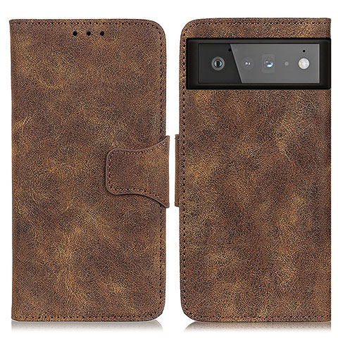 Coque Portefeuille Livre Cuir Etui Clapet M03L pour Google Pixel 6 5G Marron