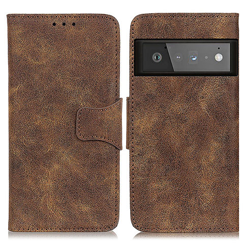 Coque Portefeuille Livre Cuir Etui Clapet M03L pour Google Pixel 6 Pro 5G Marron