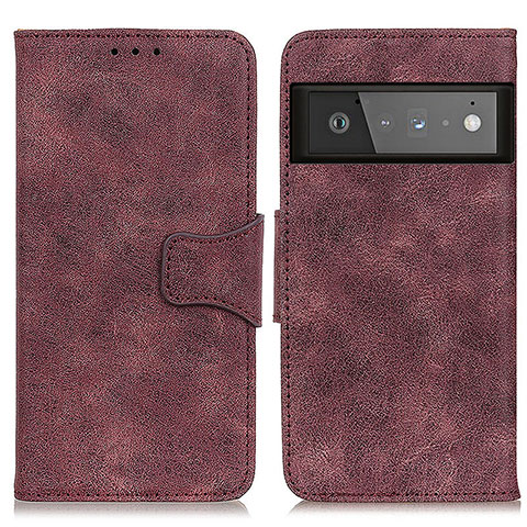 Coque Portefeuille Livre Cuir Etui Clapet M03L pour Google Pixel 6 Pro 5G Violet