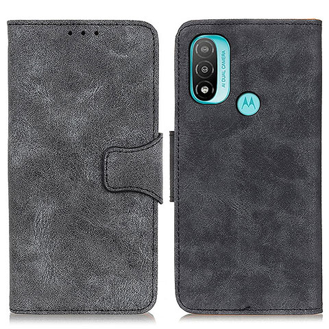 Coque Portefeuille Livre Cuir Etui Clapet M03L pour Motorola Moto E20 Noir