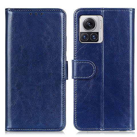 Coque Portefeuille Livre Cuir Etui Clapet M03L pour Motorola Moto Edge X30 Pro 5G Bleu