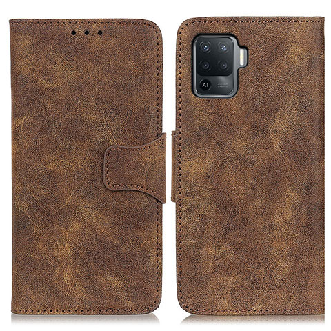 Coque Portefeuille Livre Cuir Etui Clapet M03L pour Oppo Reno5 F Marron