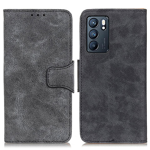 Coque Portefeuille Livre Cuir Etui Clapet M03L pour Oppo Reno6 5G Noir