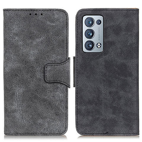 Coque Portefeuille Livre Cuir Etui Clapet M03L pour Oppo Reno6 Pro 5G Noir