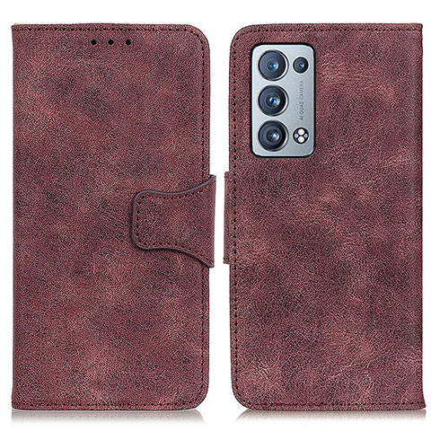 Coque Portefeuille Livre Cuir Etui Clapet M03L pour Oppo Reno6 Pro 5G Violet