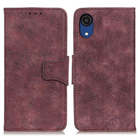 Coque Portefeuille Livre Cuir Etui Clapet M03L pour Samsung Galaxy A03 Core Violet