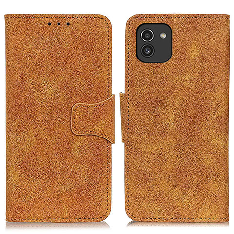 Coque Portefeuille Livre Cuir Etui Clapet M03L pour Samsung Galaxy A03 Kaki