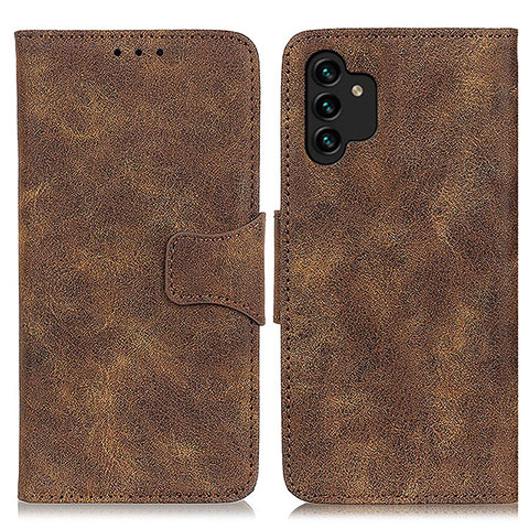 Coque Portefeuille Livre Cuir Etui Clapet M03L pour Samsung Galaxy A13 4G Marron