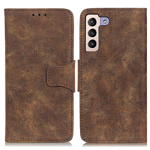 Coque Portefeuille Livre Cuir Etui Clapet M03L pour Samsung Galaxy S21 5G Marron