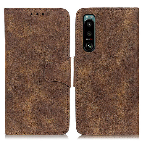 Coque Portefeuille Livre Cuir Etui Clapet M03L pour Sony Xperia 5 III Marron