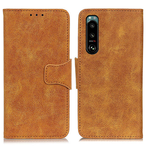 Coque Portefeuille Livre Cuir Etui Clapet M03L pour Sony Xperia 5 III SO-53B Kaki